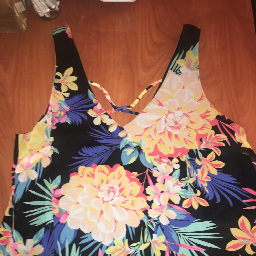Candies L floral crop tank
